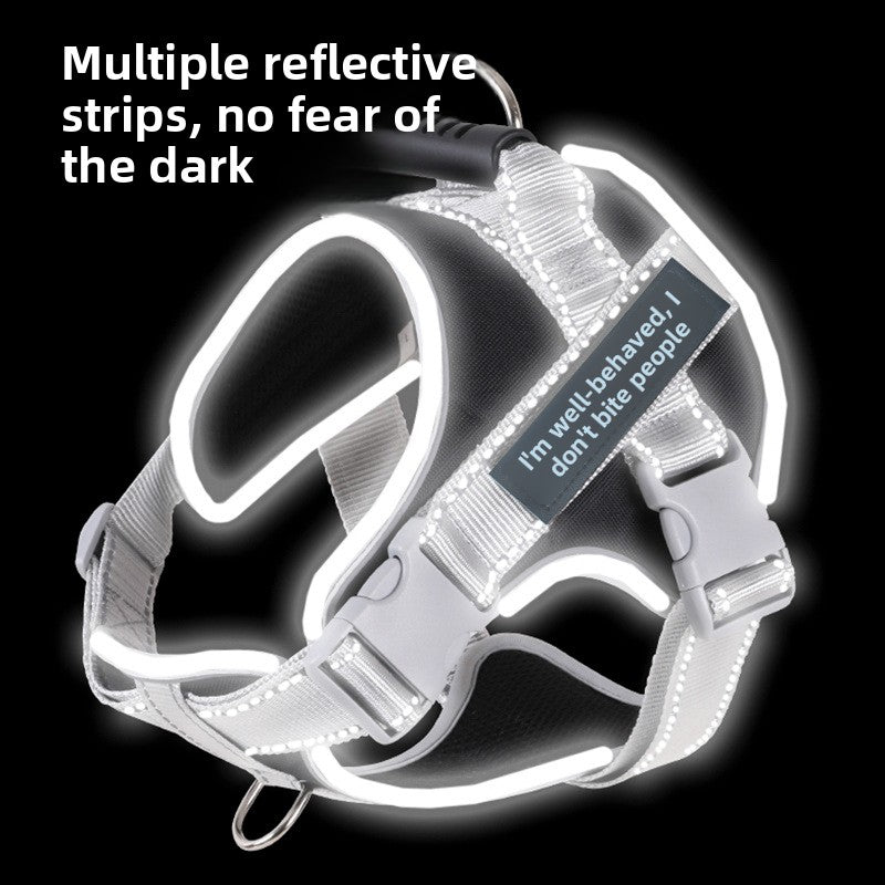 WaggleWise No-Pull Dog Harness – Shock-Absorbing & Reflective