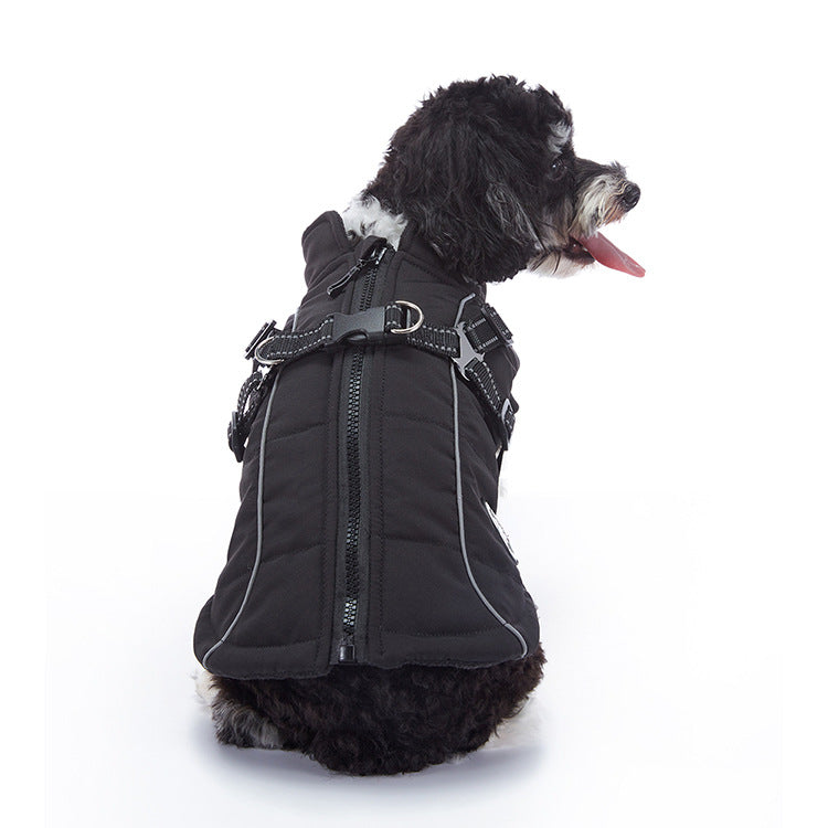 WaggleWise Winter Dog Coat – Waterproof, Fleece-Lined & Reflective