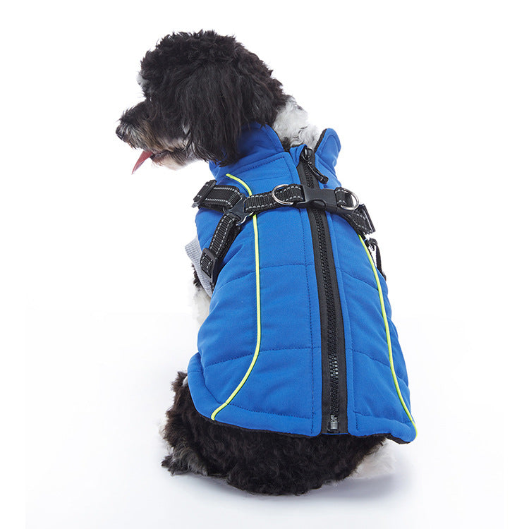 WaggleWise Winter Dog Coat – Waterproof, Fleece-Lined & Reflective
