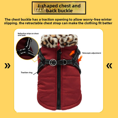 WaggleWise Winter Dog Coat – Waterproof, Fleece-Lined & Reflective